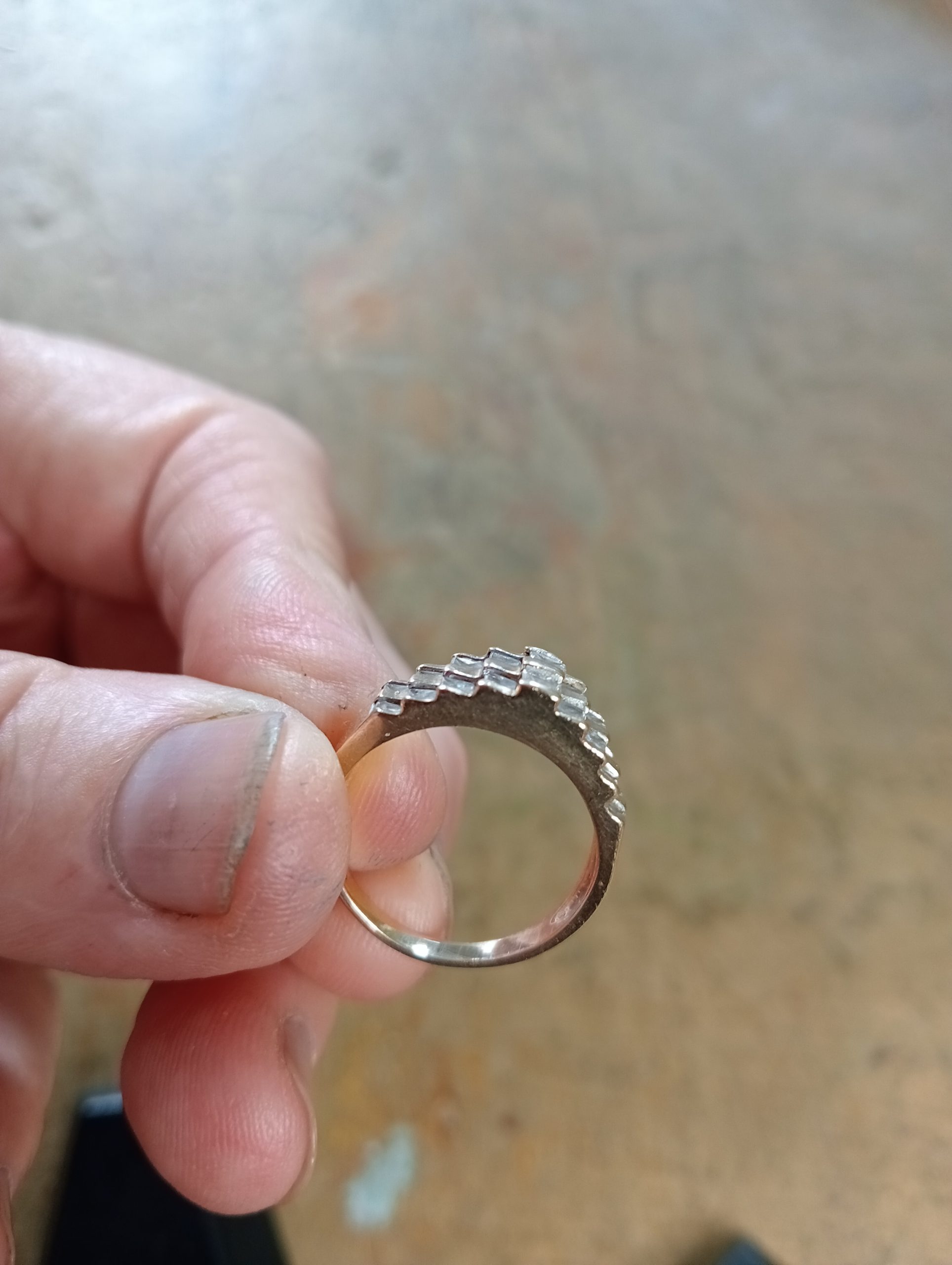 aztec steps baguatte ring