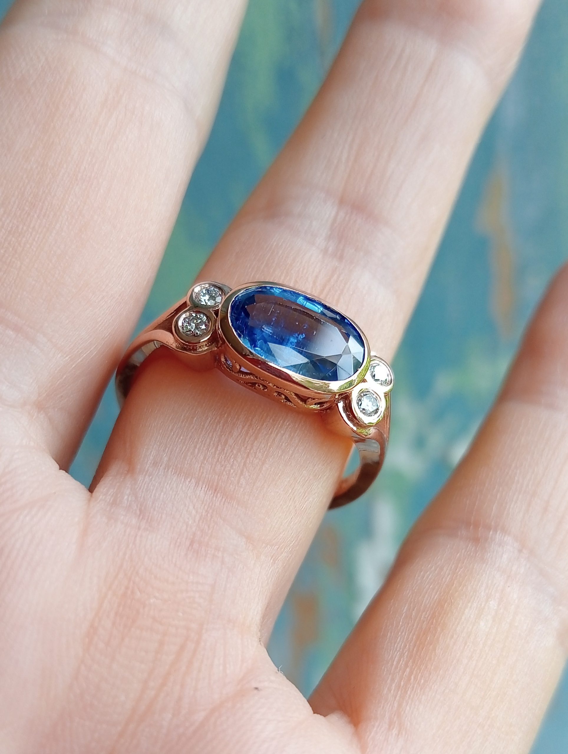 bright blue gem ring